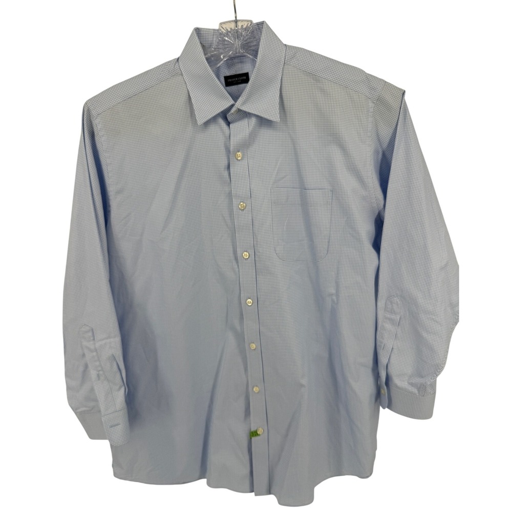 Proper Cloth Shirt 17.3 34.5‎ Thomas Mason Light Blue Mini Gingham Twill Dress